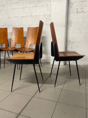 Chairs attributed to Carlo Ratti for Società Compensati Curvati, 1950s, Set of 6-JHL-2035779