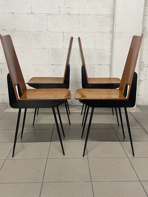 Chairs attributed to Carlo Ratti for Società Compensati Curvati, 1950s, Set of 6-JHL-2035779