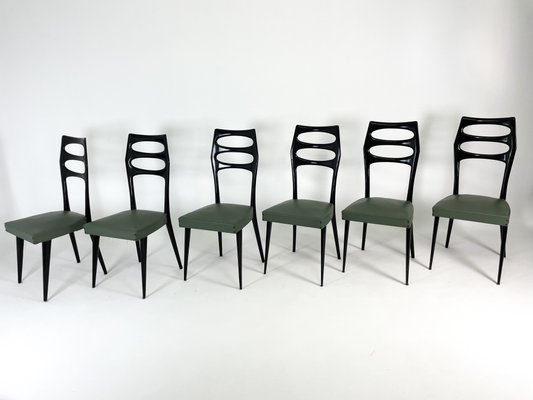 Chairs attributed to Paolo Buffa, 1950s, Set of 6-UVT-2026968