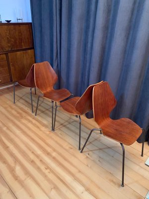 Chairs by Herbert Hirche for Jofy Stalmobler, Denmark, 1950s, Set of 4-RTR-985324