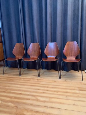 Chairs by Herbert Hirche for Jofy Stalmobler, Denmark, 1950s, Set of 4-RTR-985324