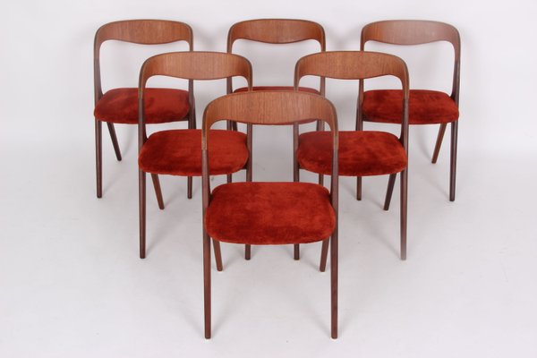 Chairs by Johannes Andersen for Vamo, Denmark, 1960s, Set of 6-DQ-2022707