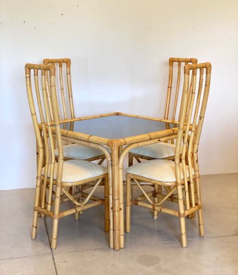 Chairs in Bamboo, 1970s, Set of 4-NPC-931082