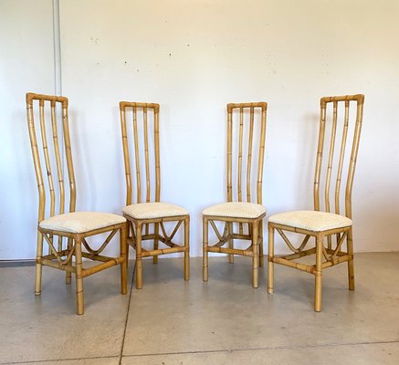 Chairs in Bamboo, 1970s, Set of 4-NPC-931082