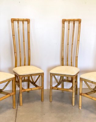 Chairs in Bamboo, 1970s, Set of 4-NPC-931082