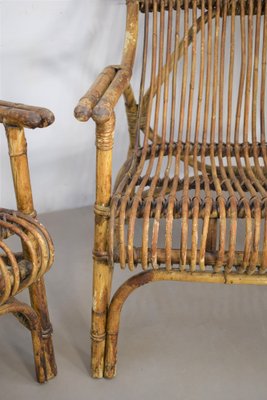 Chairs in Bamboo, Italy, 1960s, Set of 2-AOL-1245751