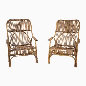 Chairs in Bamboo, Italy, 1960s, Set of 2-AOL-1245751