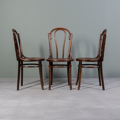 Chairs in Bent and Beech Wood by Michael Thonet, Set of 3-WZF-2028427