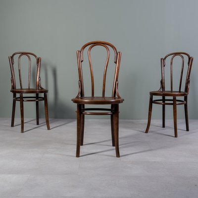 Chairs in Bent and Beech Wood by Michael Thonet, Set of 3-WZF-2028427