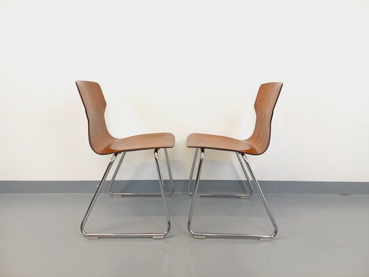 Chairs in Bentwood and Chrome from Casala, 1960s, Set of 2-AHO-1811711