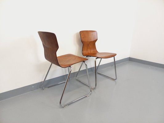 Chairs in Bentwood and Chrome from Casala, 1960s, Set of 2-AHO-1811711