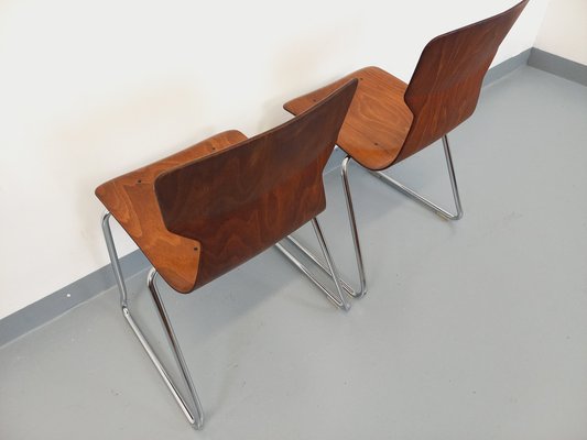 Chairs in Bentwood and Chrome from Casala, 1960s, Set of 2-AHO-1811711