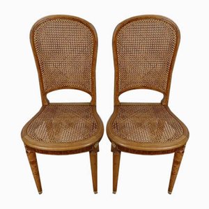 Chairs in Cane & Solid Blonde Cherry, 1920s or 1930s, Set of 2-RVK-1222075