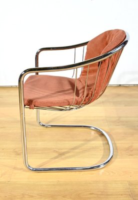 Chairs in Chromed Metal by Gastone Rinaldi for Rima, 1970s, Set of 6-RVK-1800250