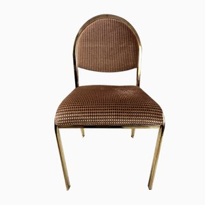 Chairs in Golden Metal and Fabric, Italy, 1970s, Set of 6-YST-1802338