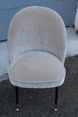 Chairs in Gray Velvet by Gastone Rinaldi for Rima, 1950s, Set of 2-EH-1298636