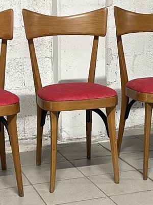 Chairs in Ico Parisi Style, 1950s, Set of 4-JHL-1706686