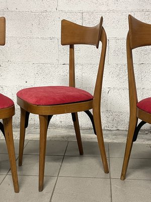 Chairs in Ico Parisi Style, 1950s, Set of 4-JHL-1706686