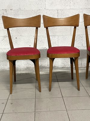 Chairs in Ico Parisi Style, 1950s, Set of 4-JHL-1706686