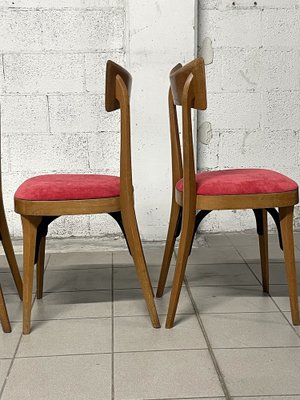 Chairs in Ico Parisi Style, 1950s, Set of 4-JHL-1706686