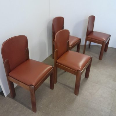 Chairs in Leather by Silvio Coppola for Bernini, 1970s, Set of 4-LMR-1722304