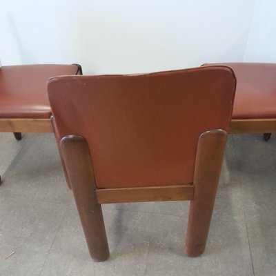 Chairs in Leather by Silvio Coppola for Bernini, 1970s, Set of 4-LMR-1722304