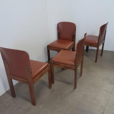 Chairs in Leather by Silvio Coppola for Bernini, 1970s, Set of 4-LMR-1722304