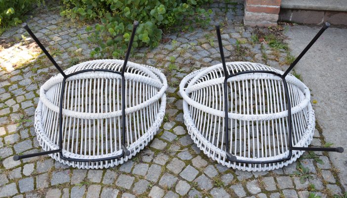 Chairs in Manao Cane and Rattan, Italy, 1950s, Set of 2-WF-673342