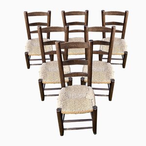 Chairs in the Style of Charlotte Perriand, 1950, Set of 6-SSK-1012979