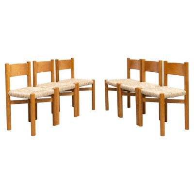 Chairs in the style of Charlotte Perriand, 1980s, Set of 6-WM-1317471