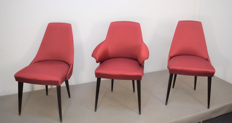 Chairs in the style of Osvaldo Borsani, Italy, 1960s, Set of 3-AOL-1315256