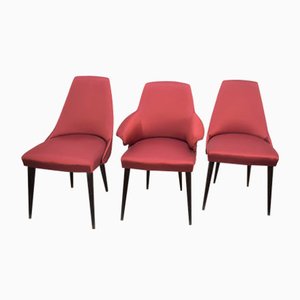 Chairs in the style of Osvaldo Borsani, Italy, 1960s, Set of 3-AOL-1315256