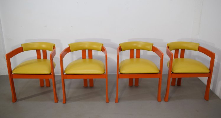 Chairs in the style of Pi Greco, Italy, 1960s, Set of 4-AOL-1754593