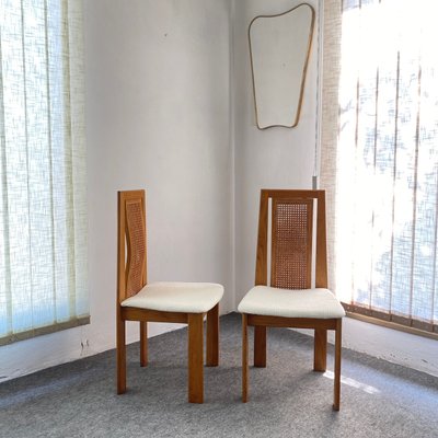 Chairs in Vienna Straw and Ash Wood, 1970s, Set of 4-GTS-1325656