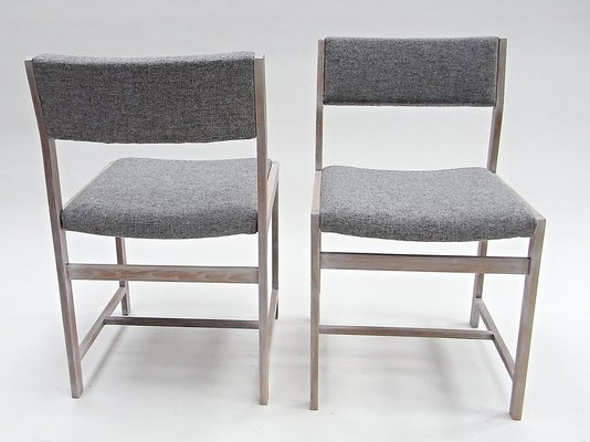 Chairs in Whitened Oakwood & Kvadrat Fabric, Set of 2-EP-1770536