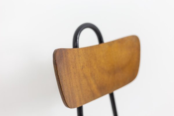 Chairs in Wood and Metal, 1950s, Set of 4-CEJ-1082086