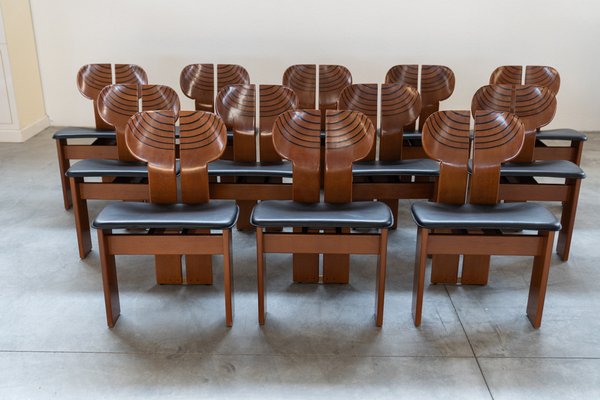 Chairs Mod. Africa by Afra Scarpa, 1990s, Set of 12-KNM-1793468