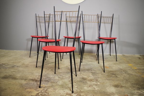 Chairs Set, Set of 6, 1950s-KNM-1186290