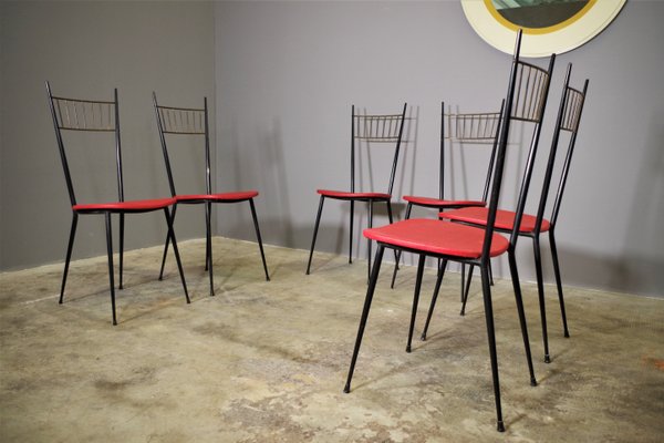 Chairs Set, Set of 6, 1950s-KNM-1186290