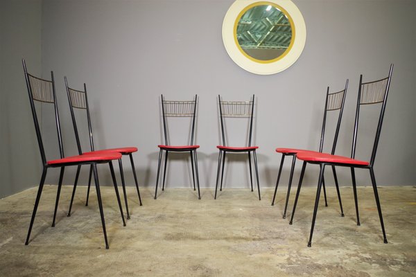 Chairs Set, Set of 6, 1950s-KNM-1186290