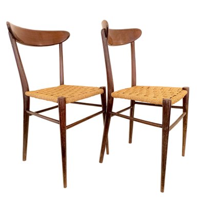 Chairs with Enea Seat in the style of Ico Parisi, Set of 10-RFP-2019809