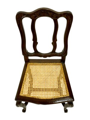 Chairs with Rattan Braid, France, 1750s, Set of 4-CXC-982712