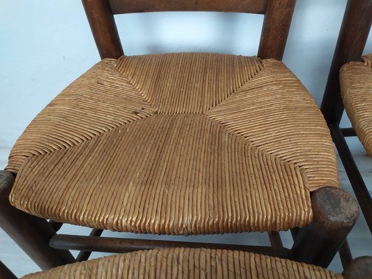 Chalet Style Chairs by Charlotte Perriand, 1960s, Set of 4-EAD-1747177