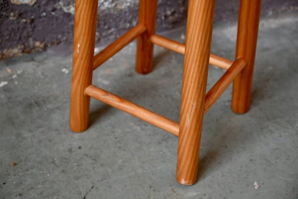 Chalet Style Pine Bar Stools, 1970s, Set of 2-AIU-1822234