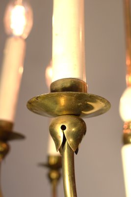 Chandelier 6 Lights, Italy, 1950s-AOL-1772597