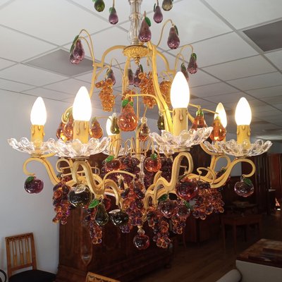 Chandelier 8 Lights with Glass Fruits-NWA-1730120