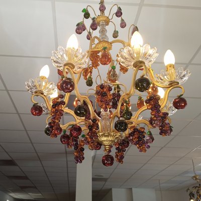 Chandelier 8 Lights with Glass Fruits-NWA-1730120