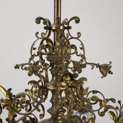 Chandelier in Brass & Golden Bronze-VMM-1313444