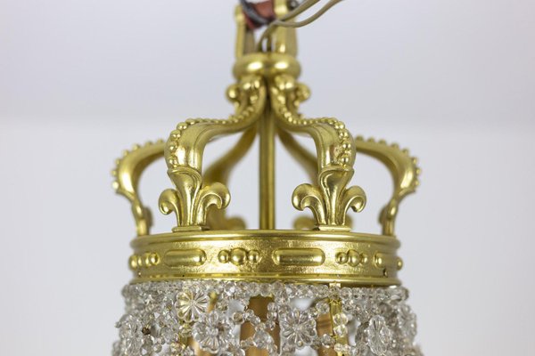 Chandelier in Crystal and Gilt Bronze, 1880s-CEJ-746834