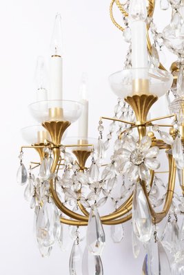 Chandelier in Crystal and Gilt Bronze, 1950s-CEJ-1073510